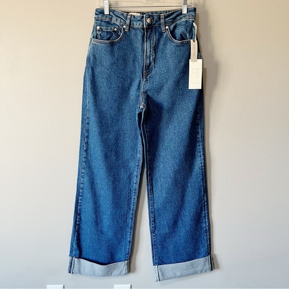 Anthropologie PILCRO The Austyn High-Rise Cuffed Wide Leg Jeans Size 28 - Picture 6 of 14
